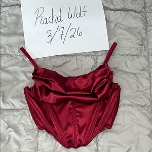 Urban Outfitters satin red corset